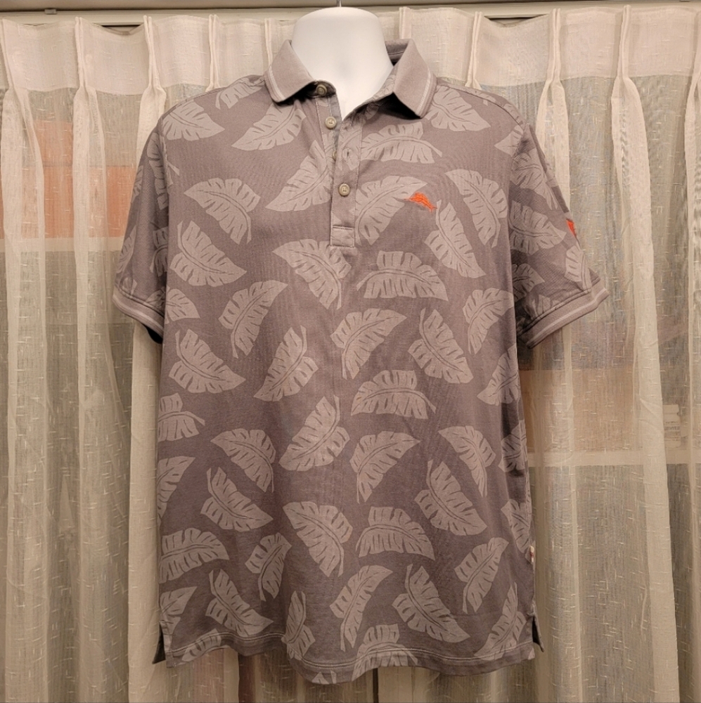 Tommy Bahama Detroit Tigers MLB Polo Grey Size Medium NWOT